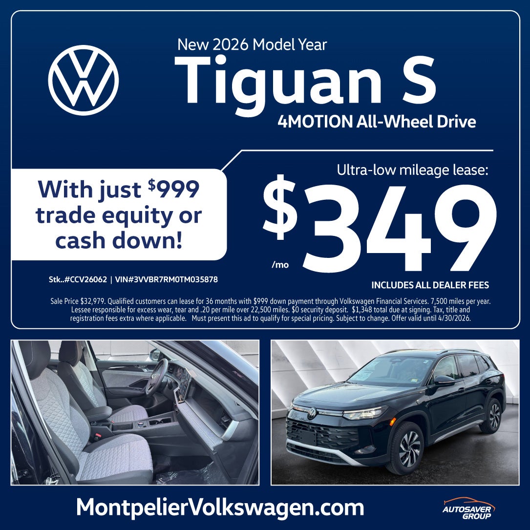 SHOP NEW VOLKSWAGEN DEALS NEAR MONTPELIER, VT