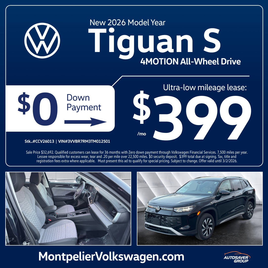 SHOP NEW VOLKSWAGEN NEAR MONTPELIER, VT