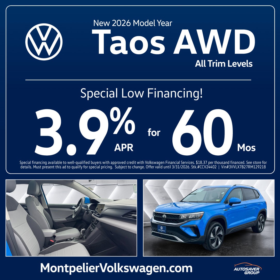 SHOP NEW VOLKSWAGEN DEALS NEAR MONTPELIER, VT