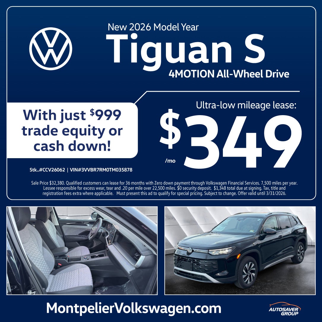 SHOP NEW VOLKSWAGEN DEALS NEAR MONTPELIER, VT