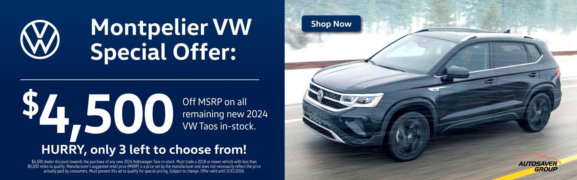 SHOP NEW VOLKSWAGEN DEALS NEAR MONTPELIER, VT