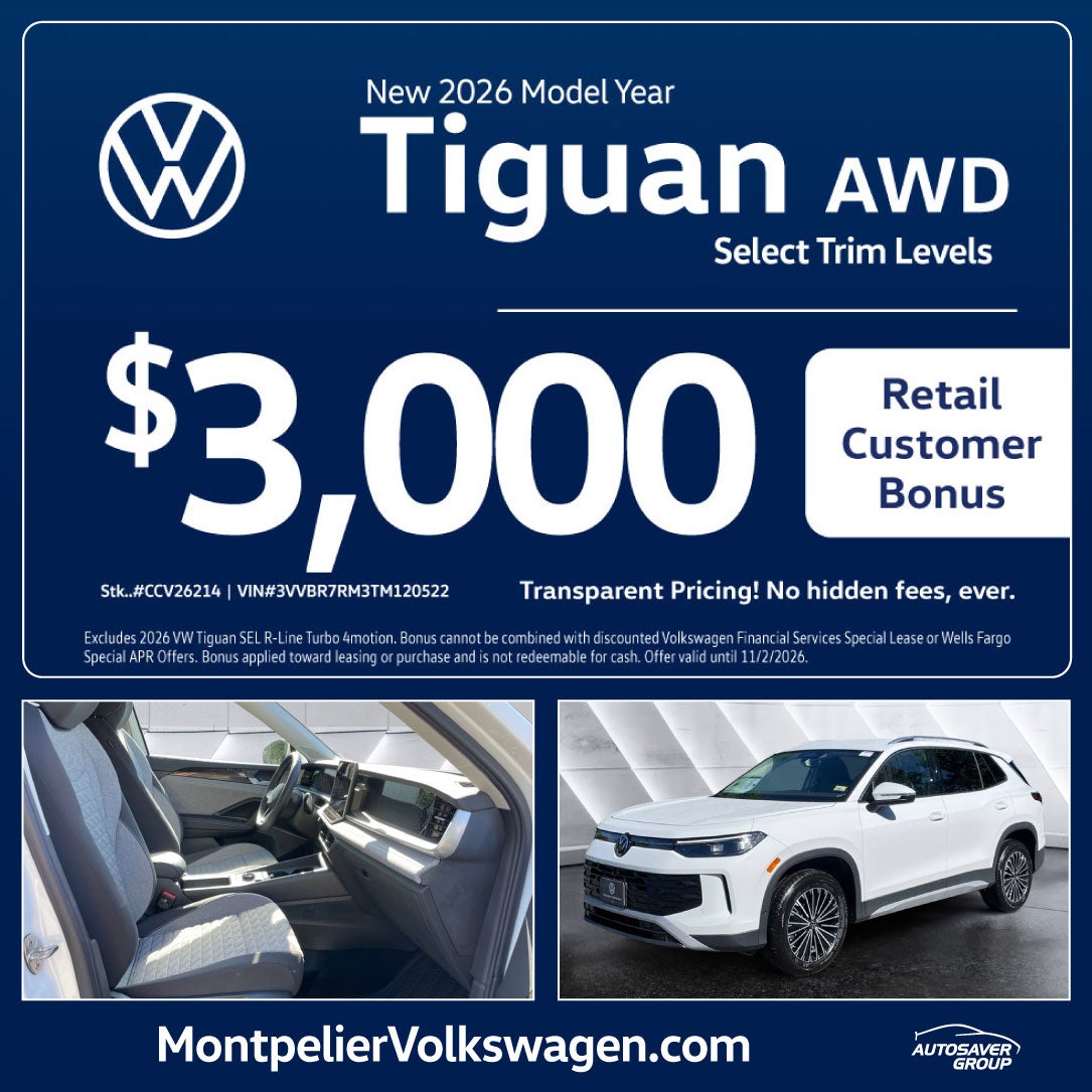 SHOP NEW VOLKSWAGEN DEALS NEAR MONTPELIER, VT
